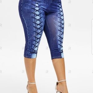 3D Laceup jeans print.💥💥SOLD💥💥